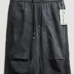 Men's Minimalist Black Baggy Trousers