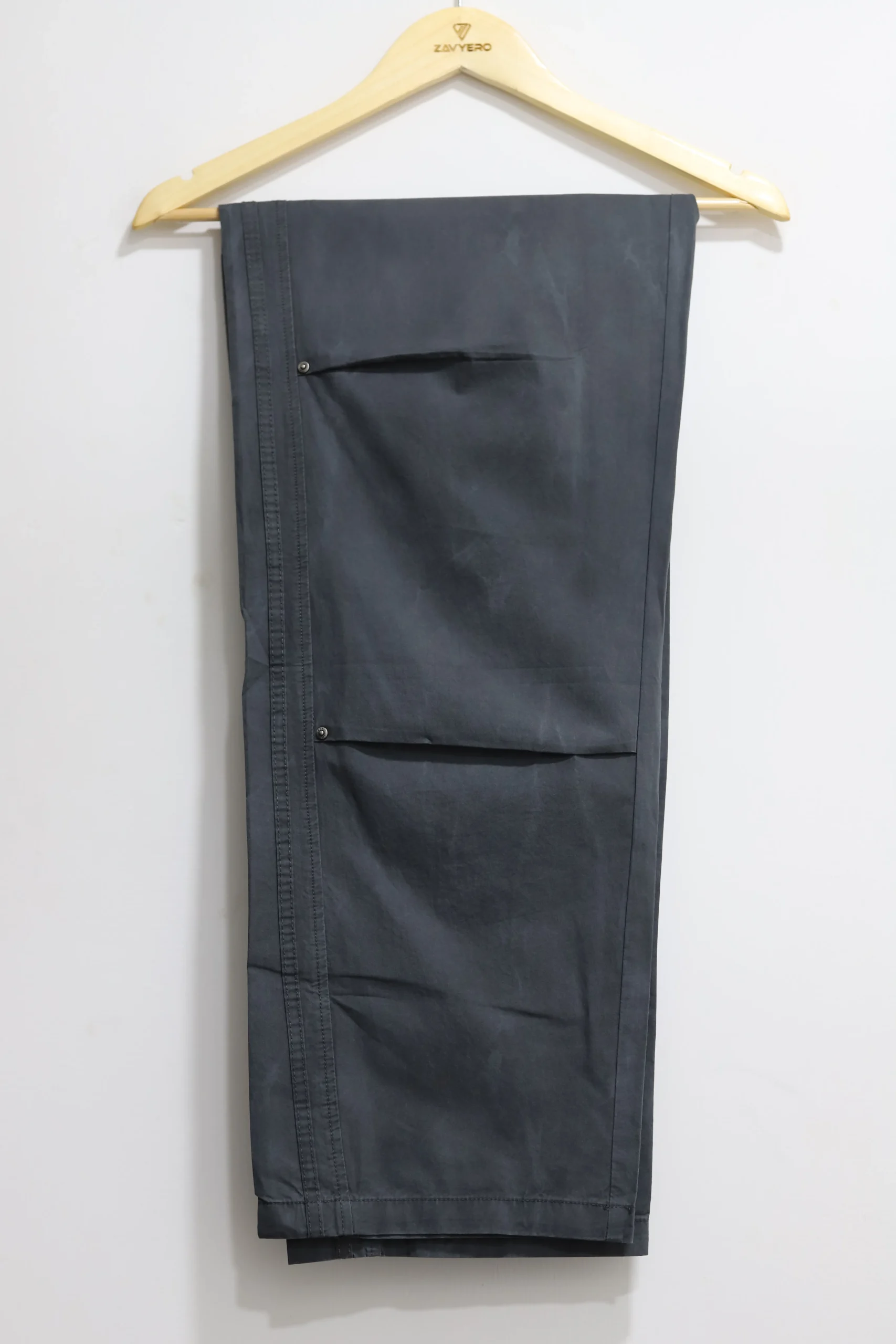 Men's Minimalist Black Baggy Trousers - Image 6