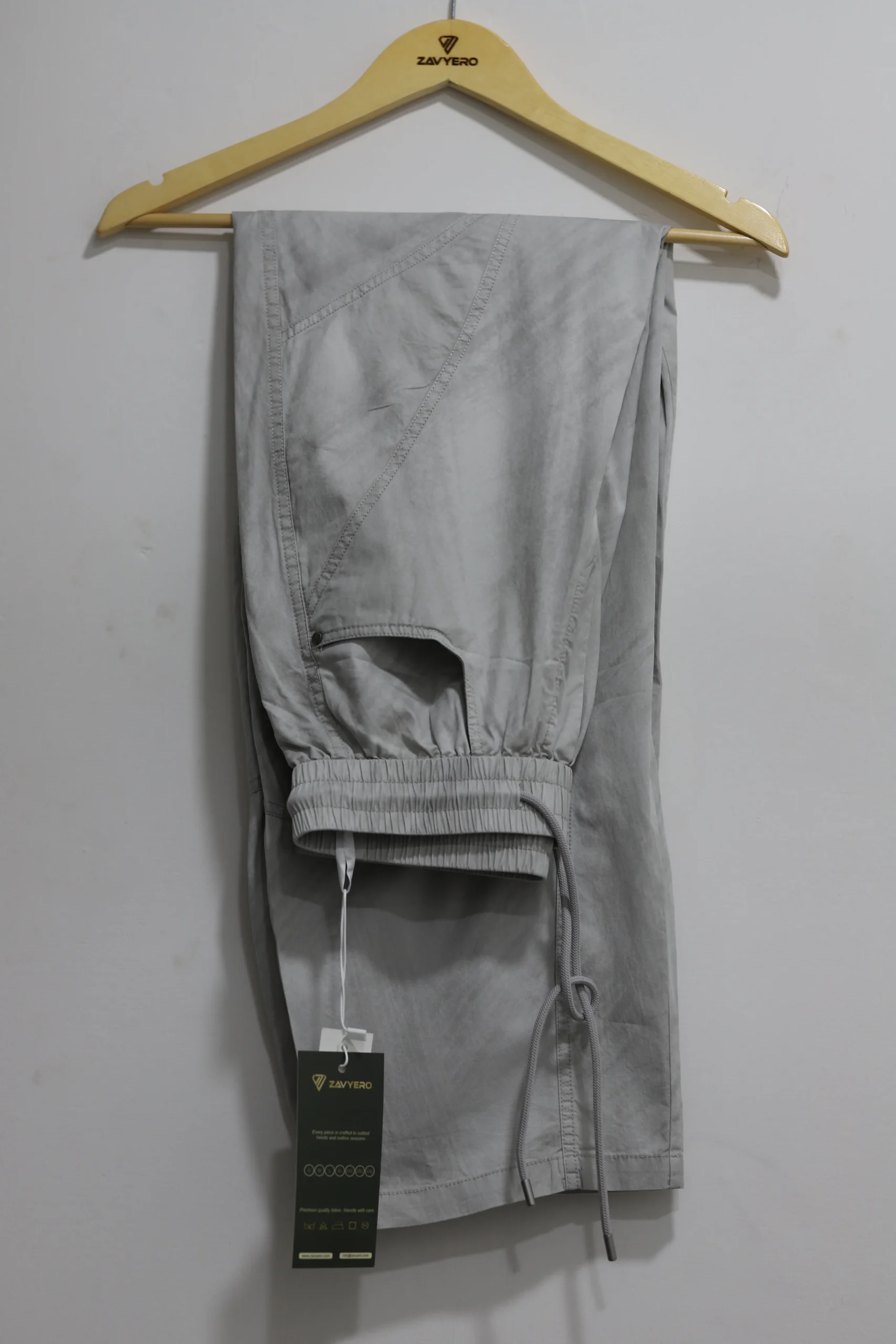 Men's Loose Fit Grey Casual Trousers & Chinos - Image 9