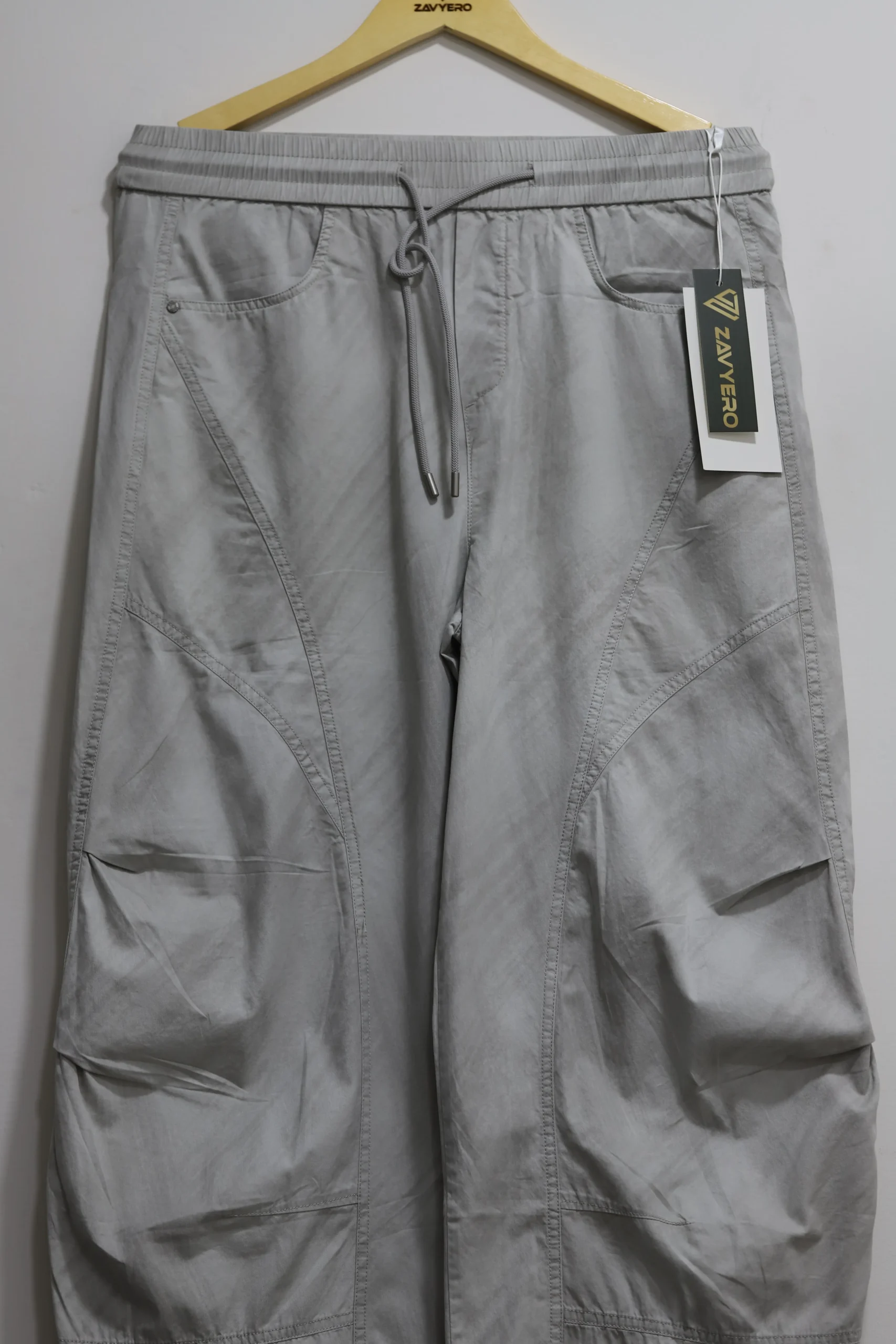 Men's Loose Fit Grey Casual Trousers & Chinos - Image 3