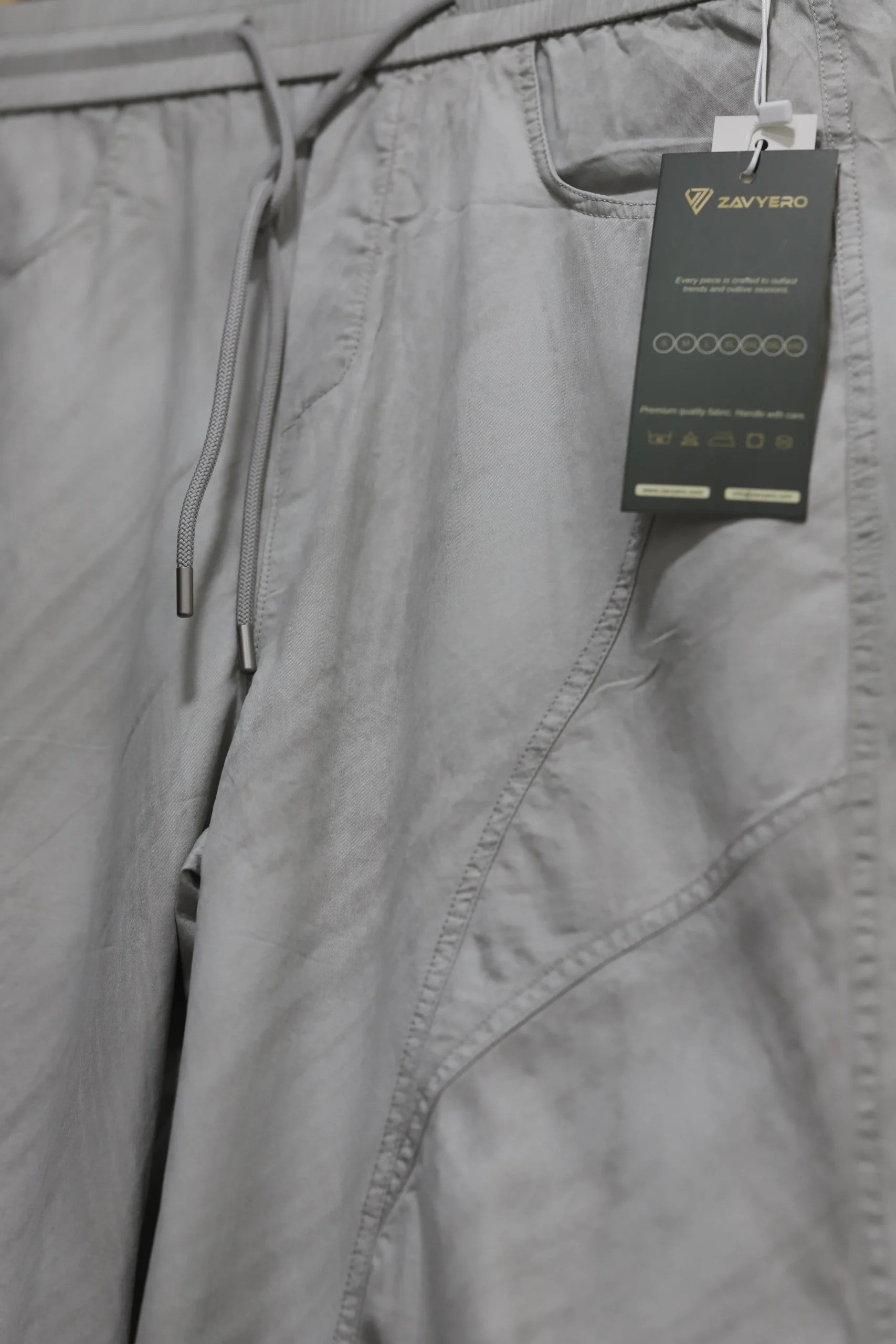 Men's Loose Fit Grey Casual Trousers & Chinos - Image 8