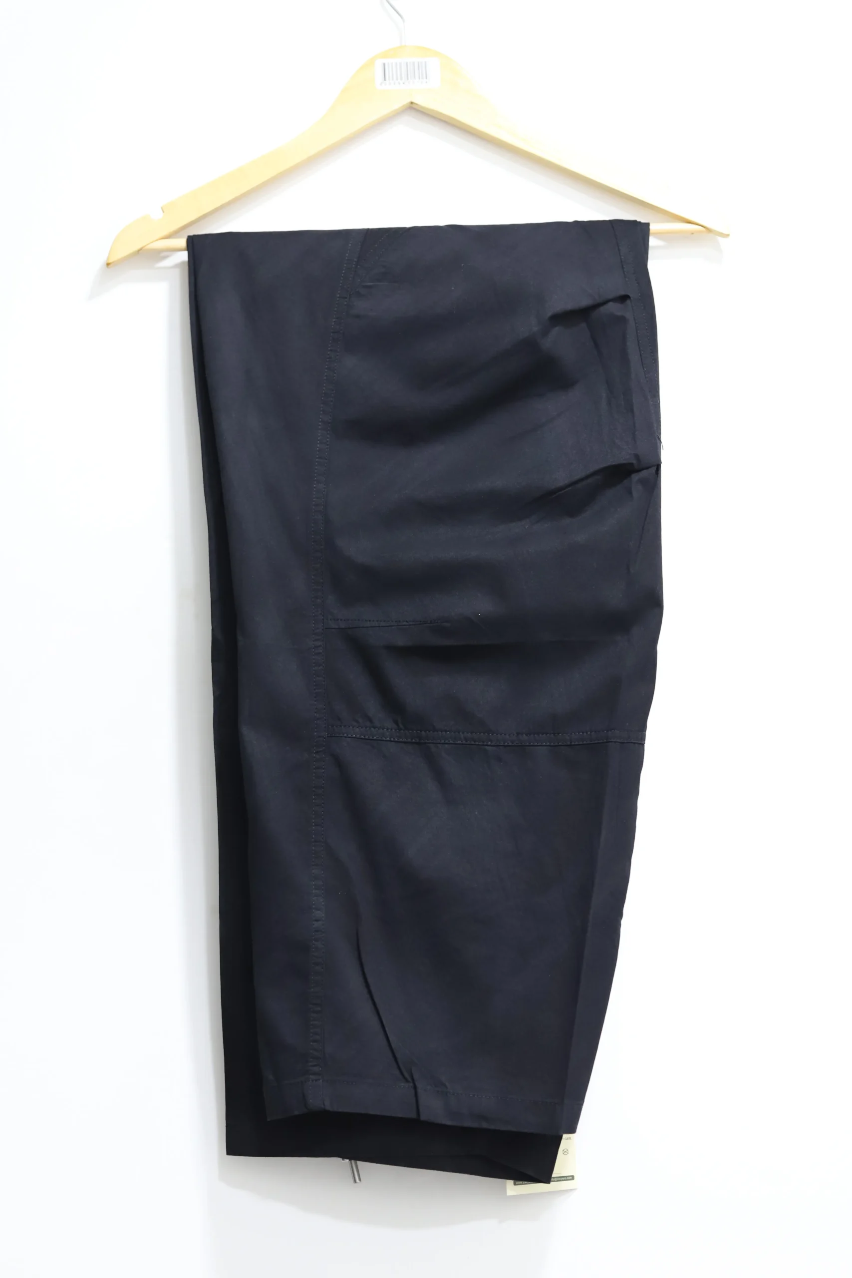 Men's Minimalist Black Baggy Trousers - Image 2