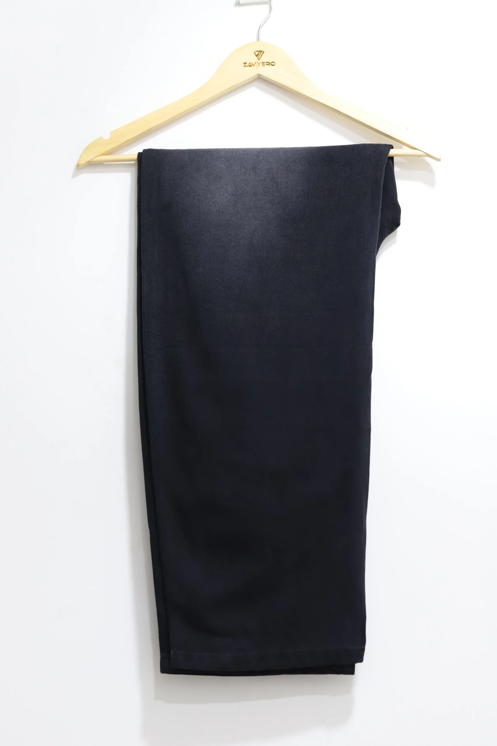 Men's Solid Jet Black Baggy Wide Leg Jeans - Image 3