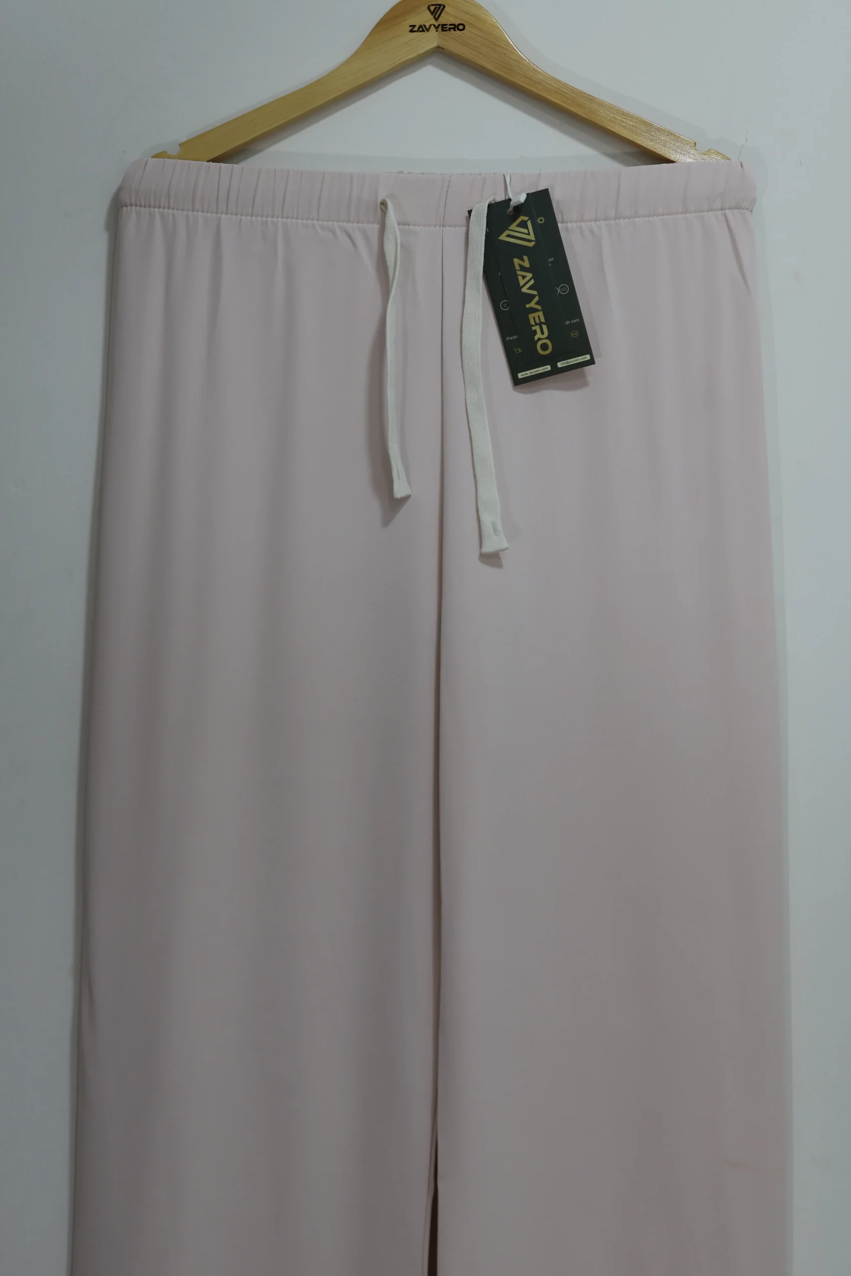 Women’s Light Pink Baggy Trousers – Pastel High-Waisted Wide-Leg Trousers