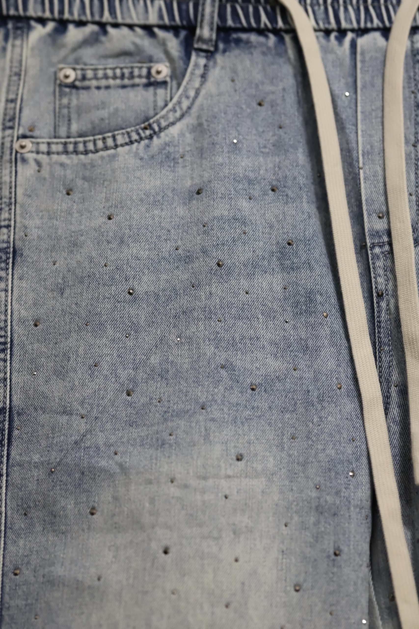 Men's Neon Blue Baggy Jeans - Image 3