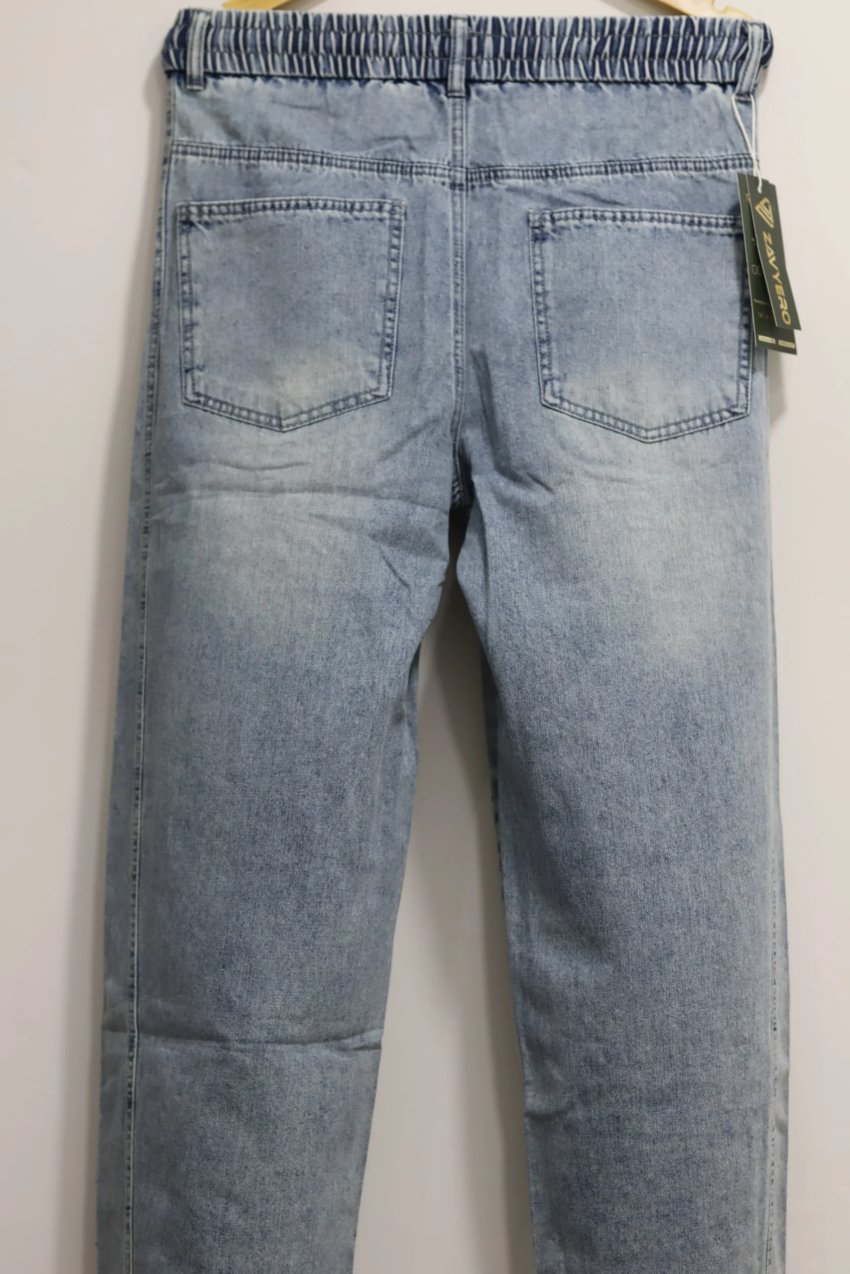 Men's Neon Blue Baggy Jeans - Image 2