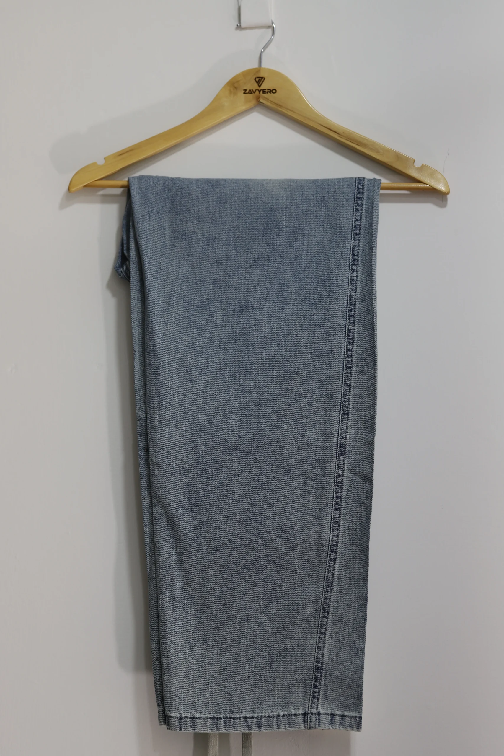 Men's Neon Blue Baggy Jeans - Image 4