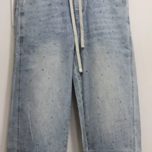 Men's Neon Blue Baggy Jeans