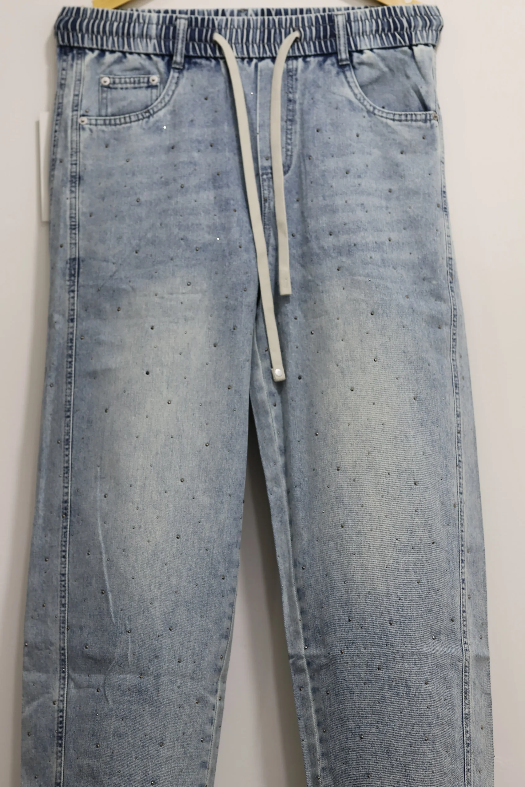 Men's Neon Blue Baggy Jeans