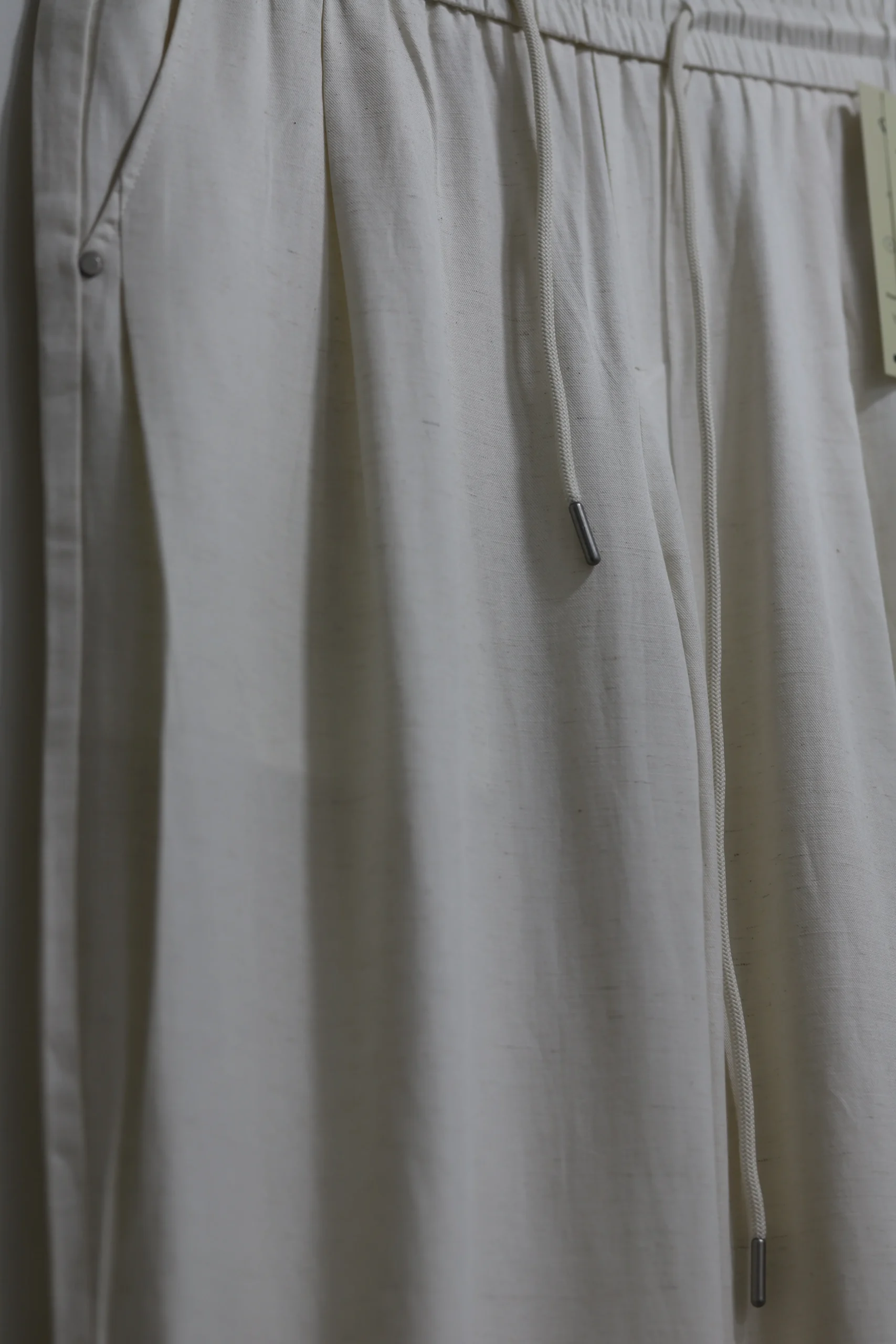 Soft Super Comfy Milk White Trousers For Men - Image 2