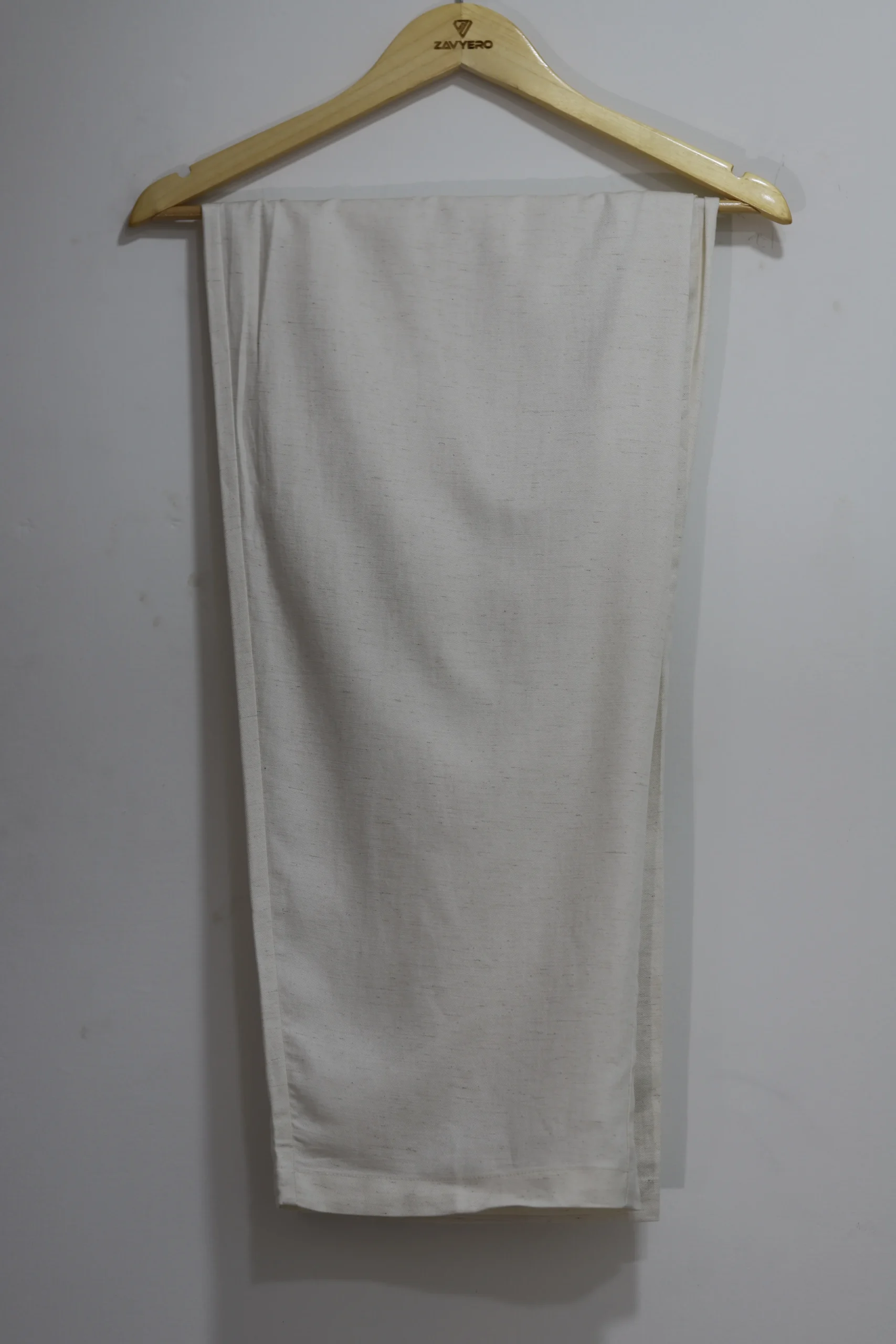 Soft Super Comfy Milk White Trousers For Men - Image 8
