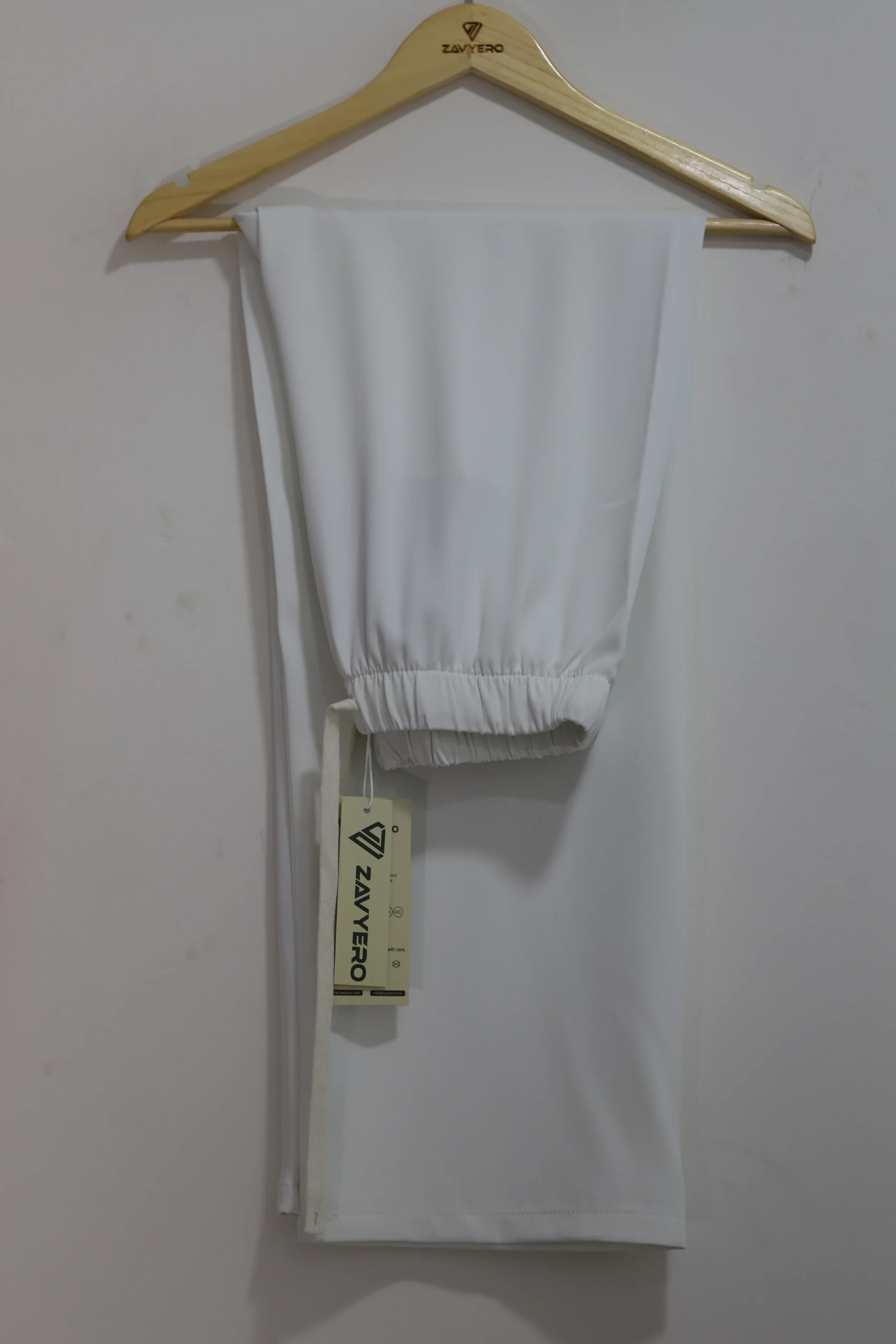 Women’s White Baggy Trousers – High-Waisted Wide-Leg Summer Pants - Image 2