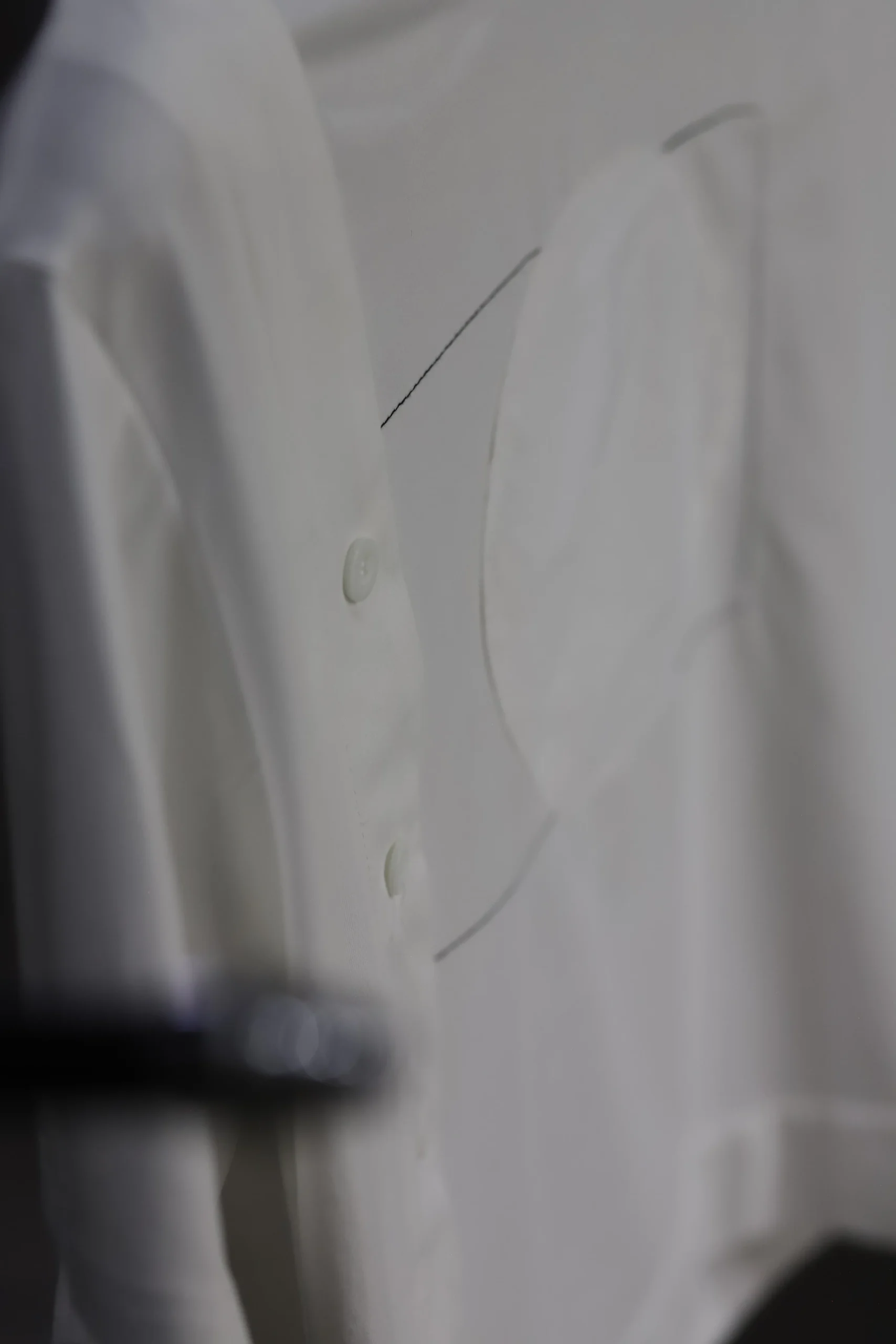 Men's White Casual Cotton T-Shirt with Buttons Design - Image 3