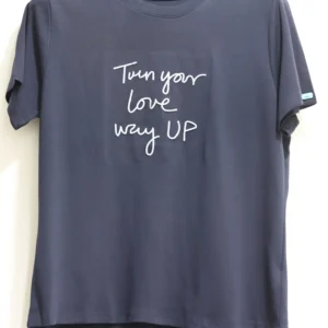 Men's Black Casual Wear Cotton Shirt with Embroidered Lettering