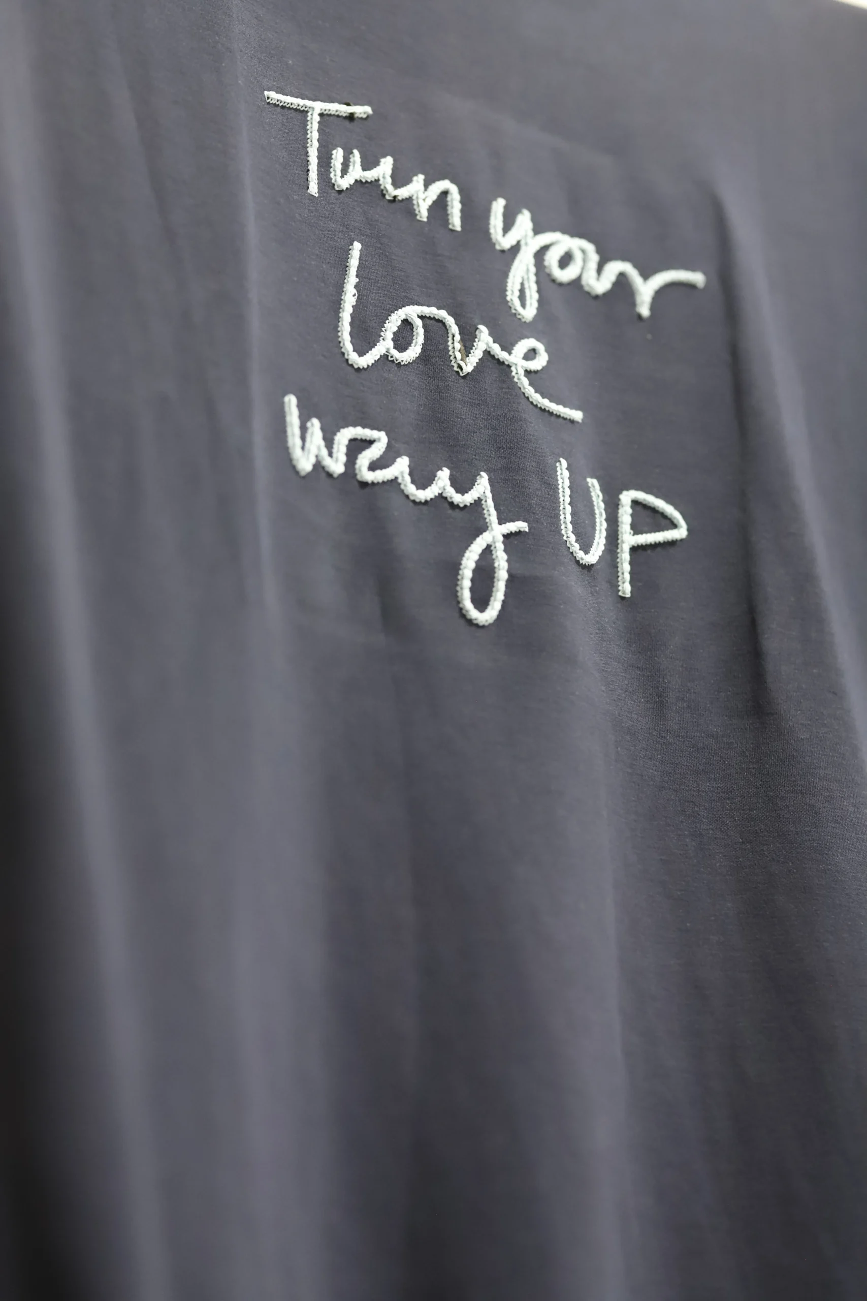 Men's Black Casual Wear Cotton Shirt with Embroidered Lettering - Image 2