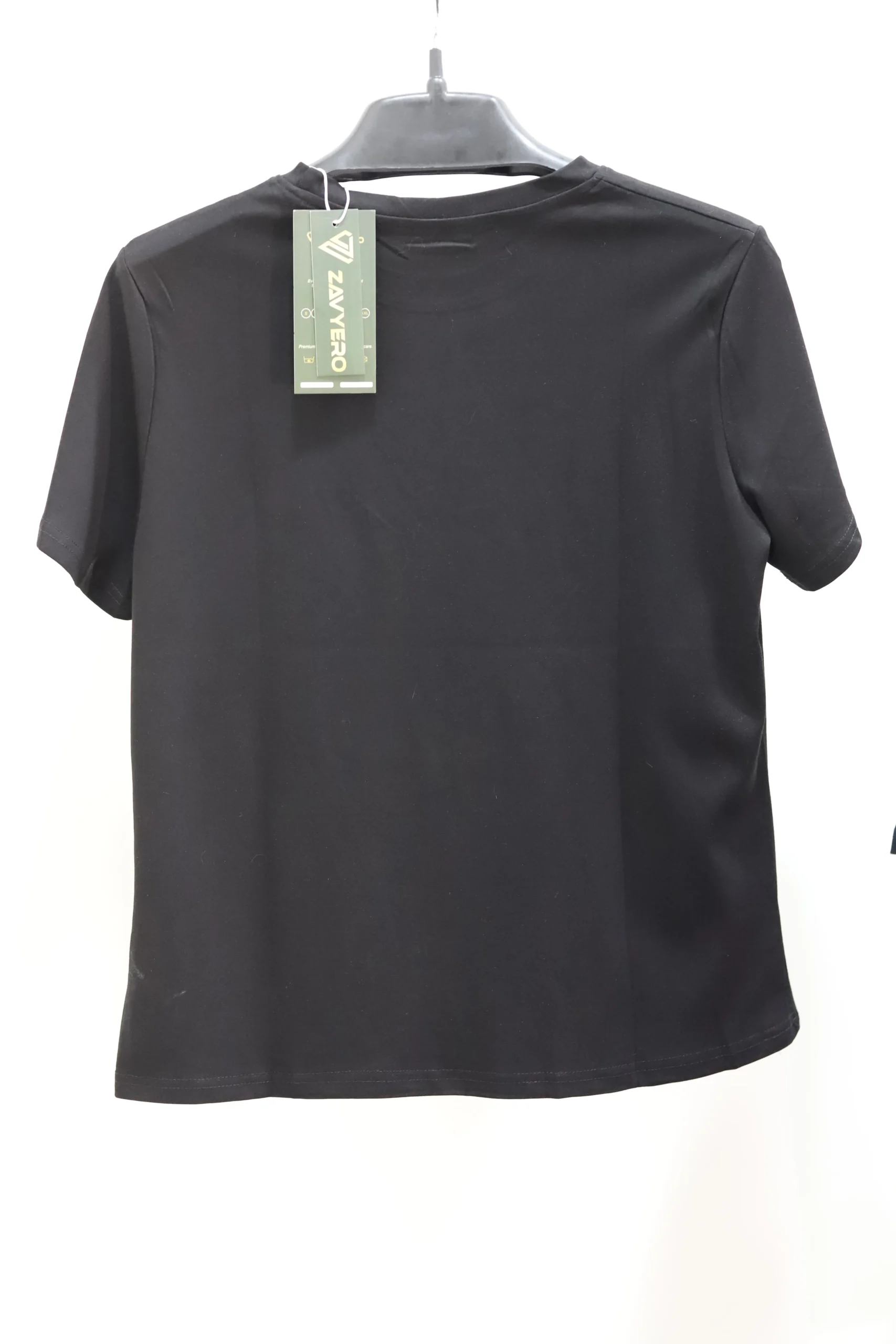 Men's Black Cotton Shirt with Embroidered Lettering - Image 2