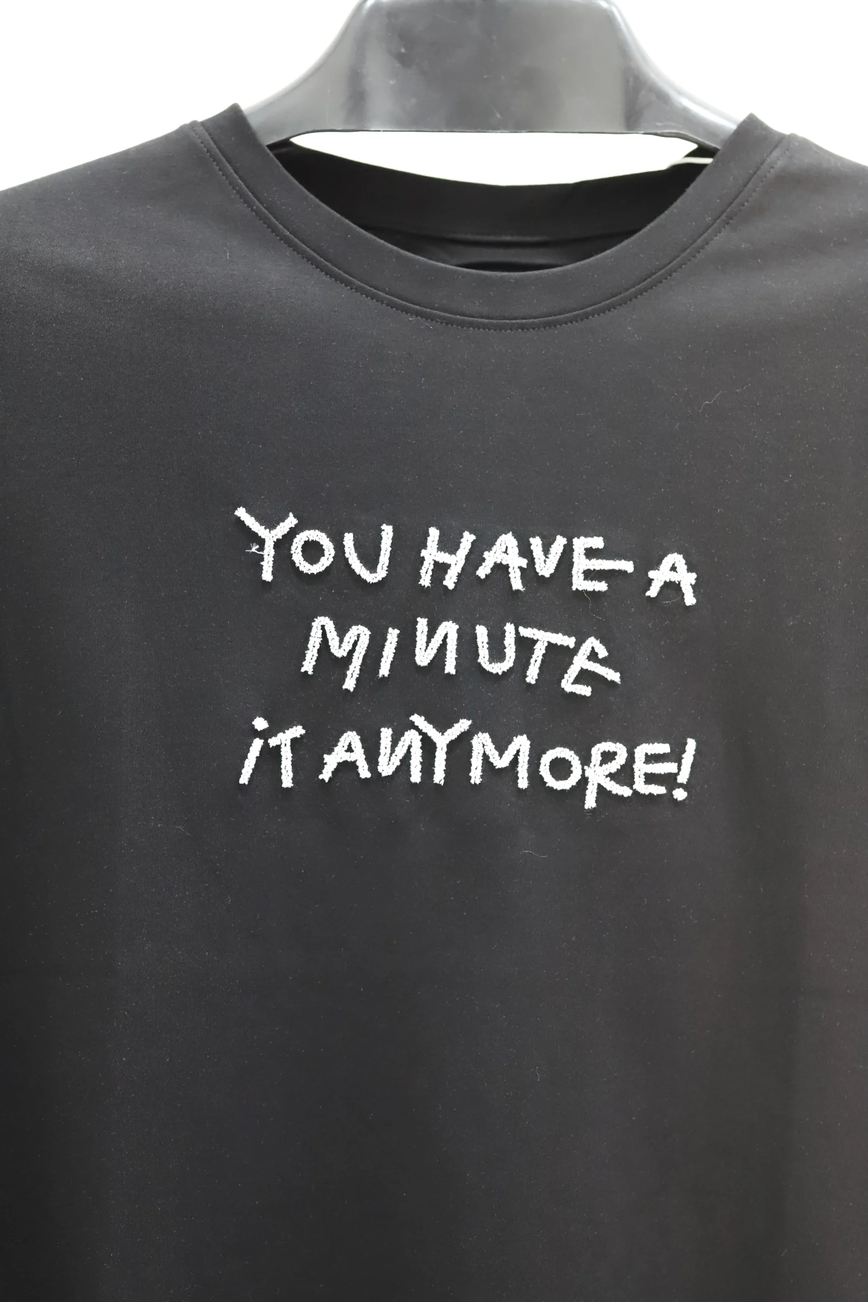 Men's Black Cotton Shirt with Embroidered Lettering - Image 6