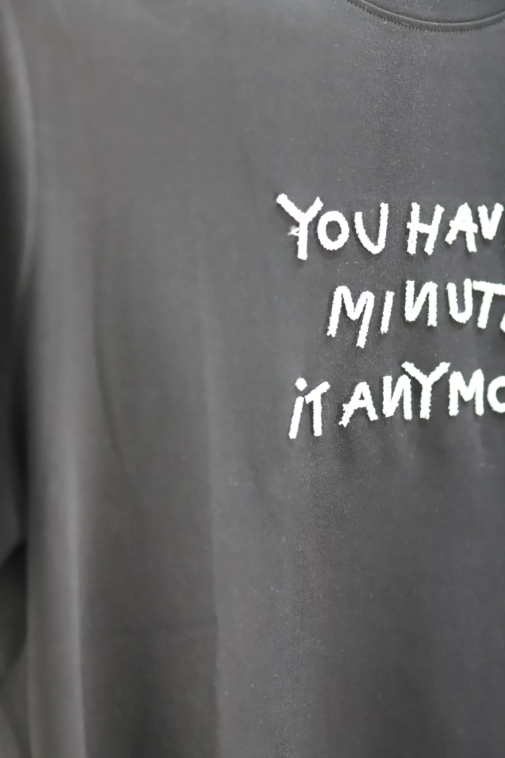 Men's Black Cotton Shirt with Embroidered Lettering - Image 4