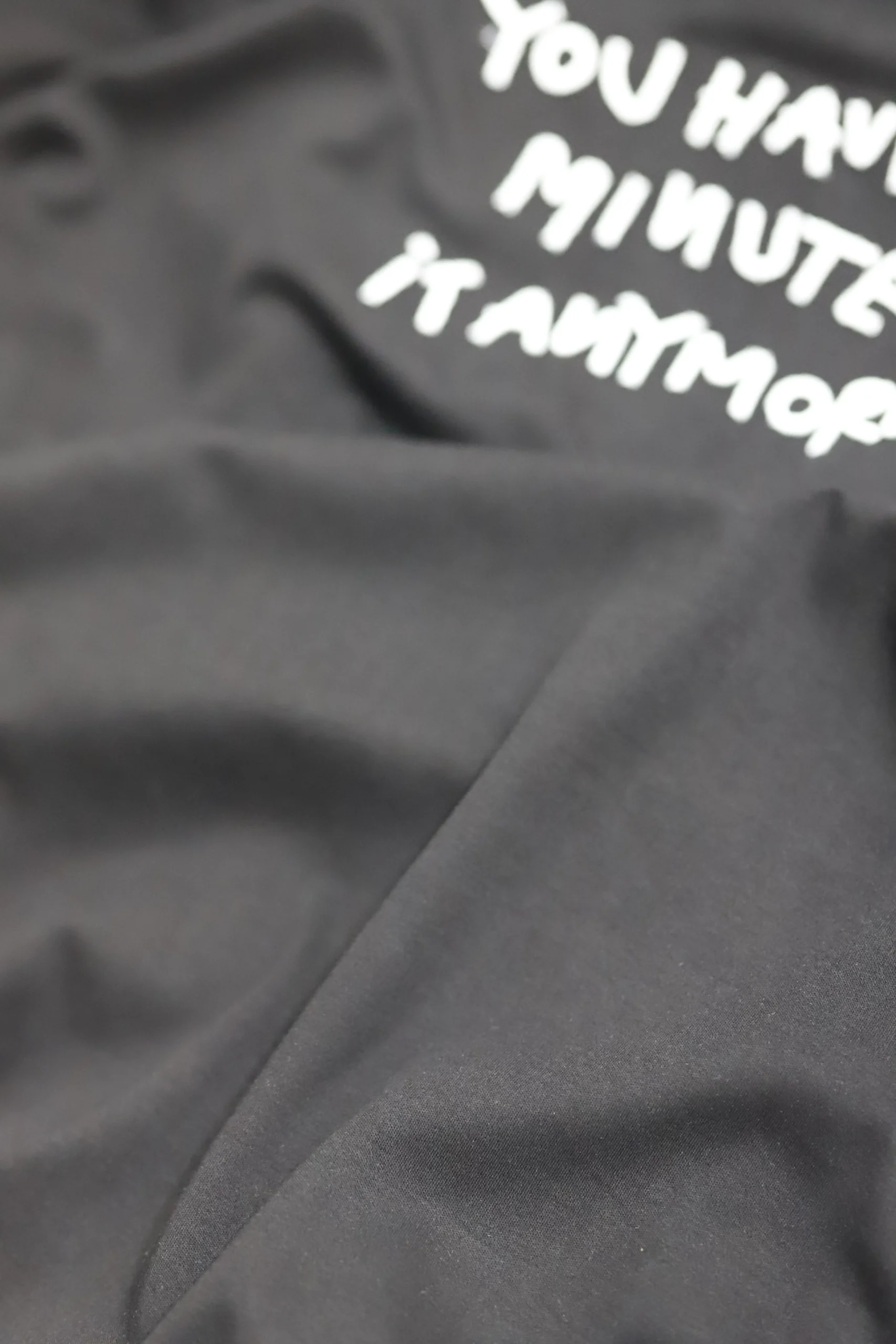 Men's Black Cotton Shirt with Embroidered Lettering - Image 3