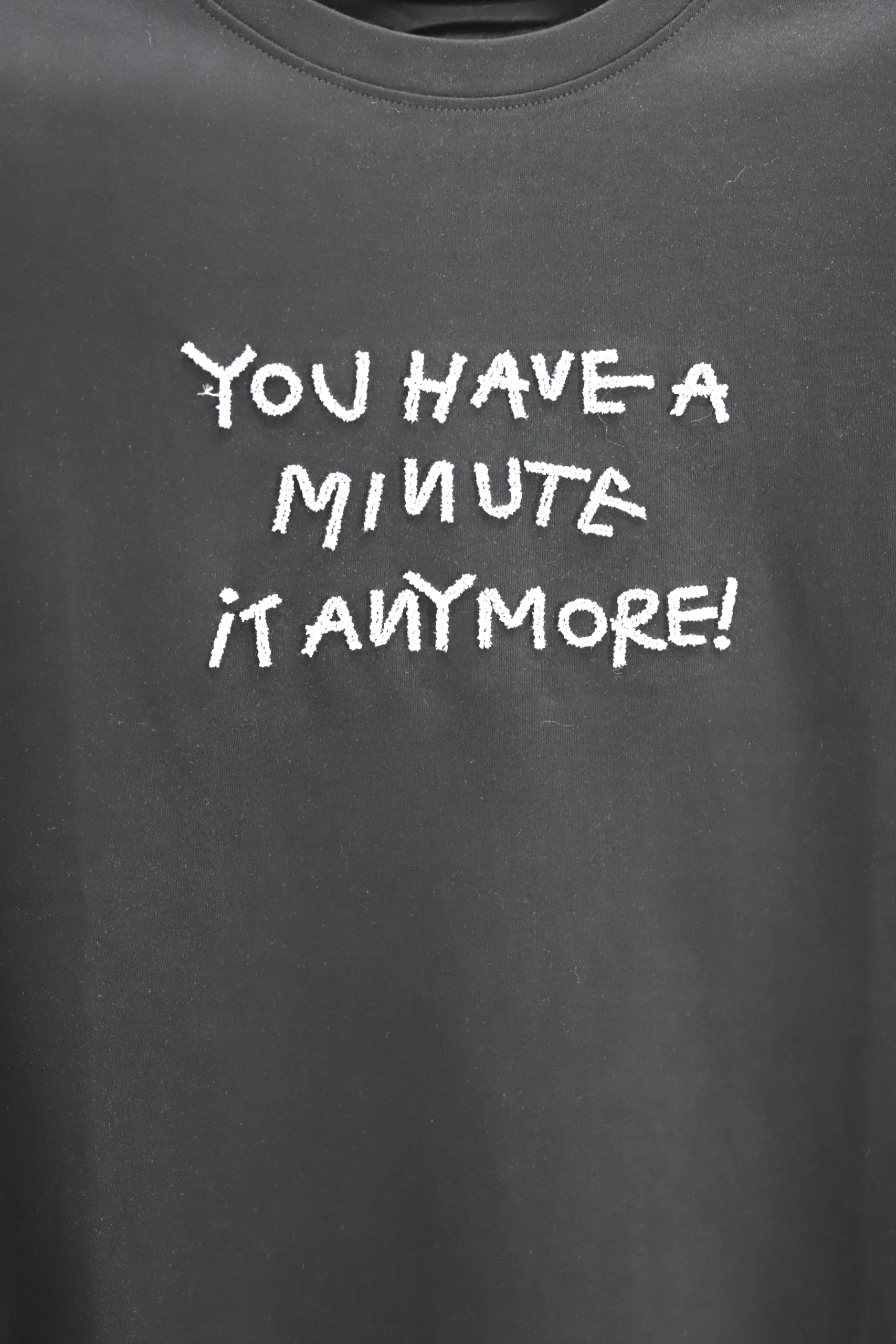 Men's Black Cotton Shirt with Embroidered Lettering - Image 7