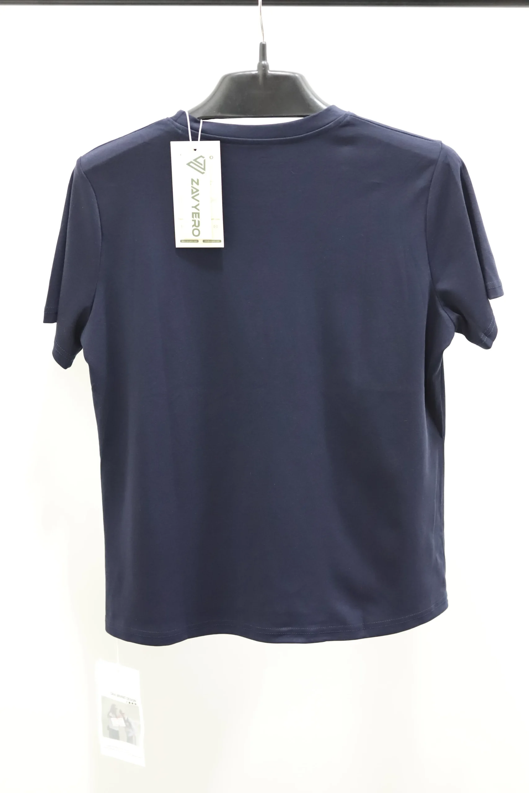 Men's Blue Cotton Shirt with Embroidered Lettering - Image 3
