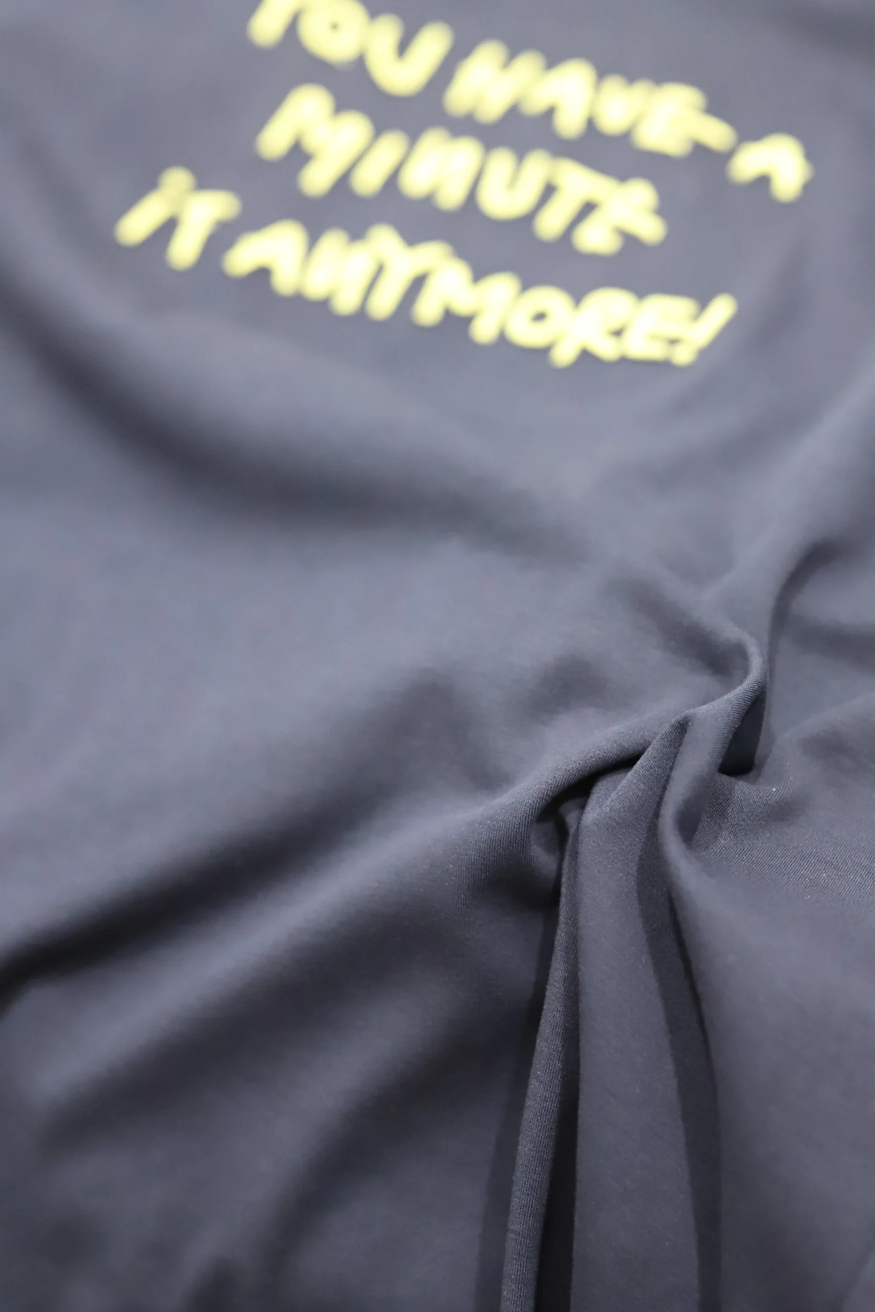 Men's Blue Cotton Shirt with Embroidered Lettering - Image 2