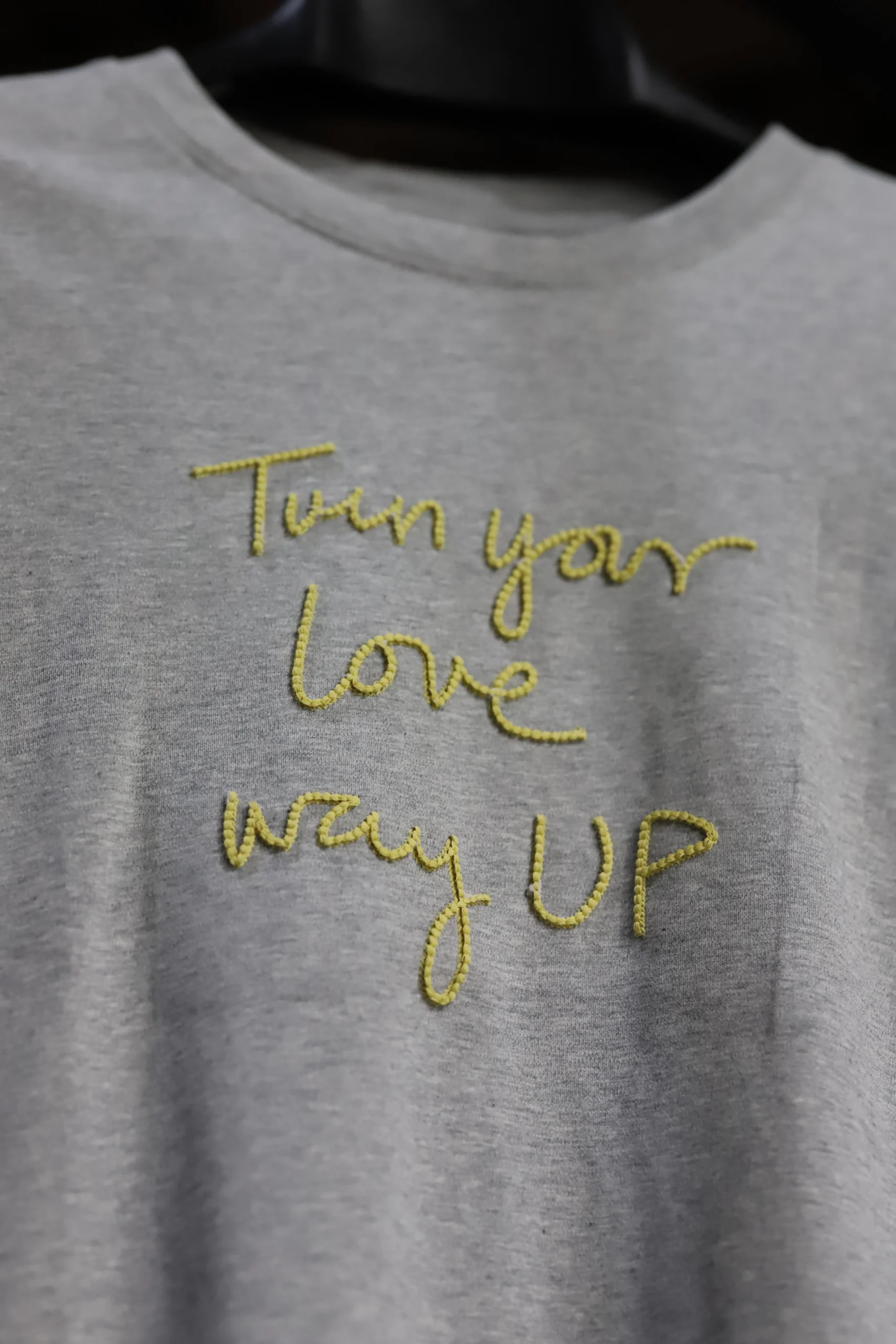 Men's Grey Casual Wear Cotton Shirt with Embroidered Lettering - Image 6
