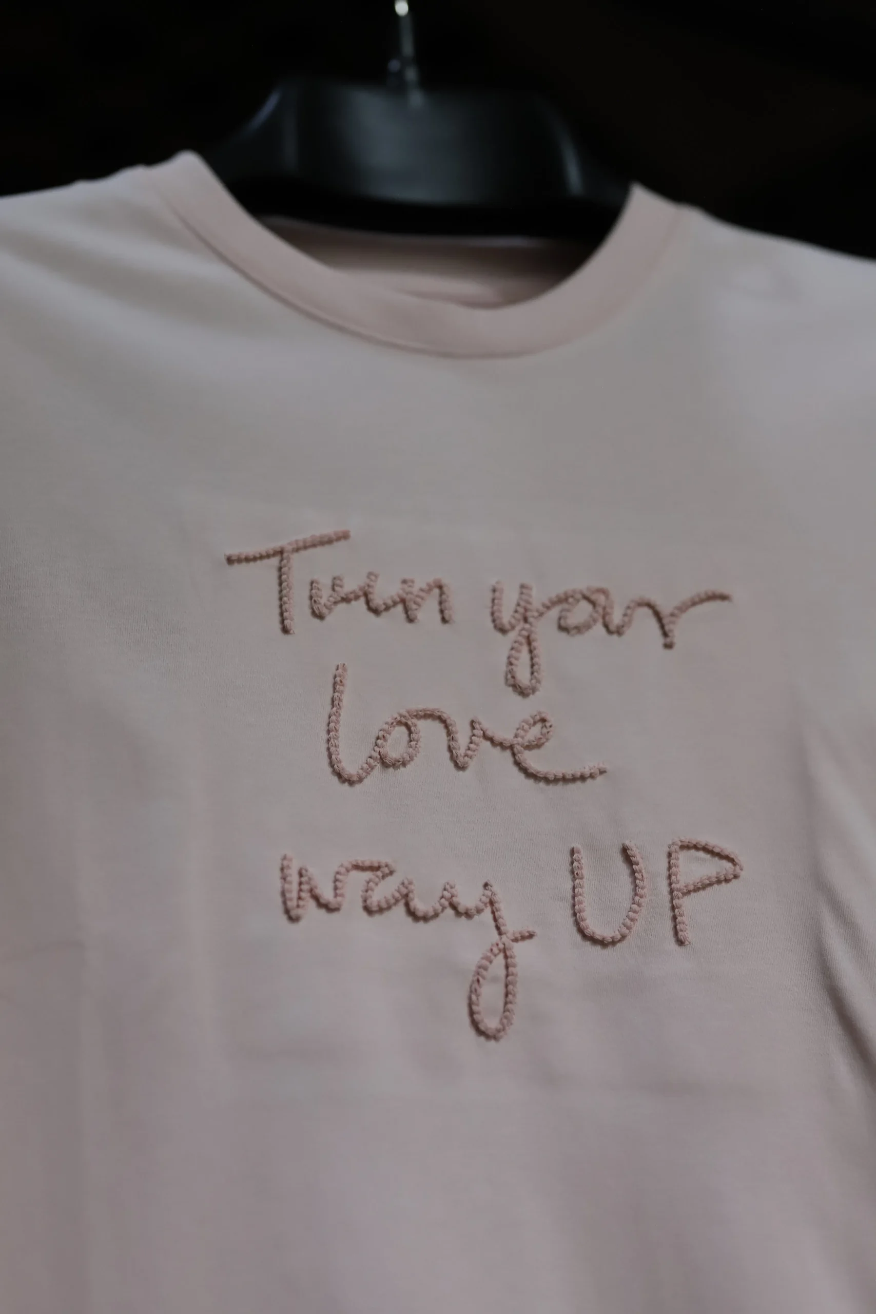 Men's Pink Casual Wear Cotton Shirt with Embroidered Lettering - Image 3