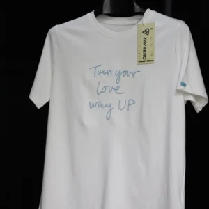 Men's Plain White Casual Wear Cotton Shirt with Embroidered Lettering