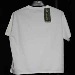 Men's White Casual Cotton T-Shirt with Zipper Design