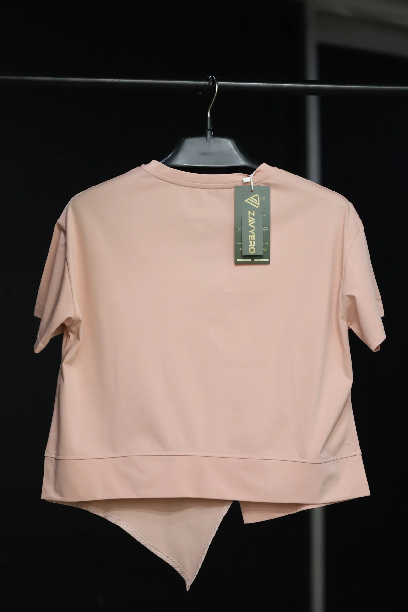 Women's Asymmetrical Blush Pink Button-Front Top - Image 3