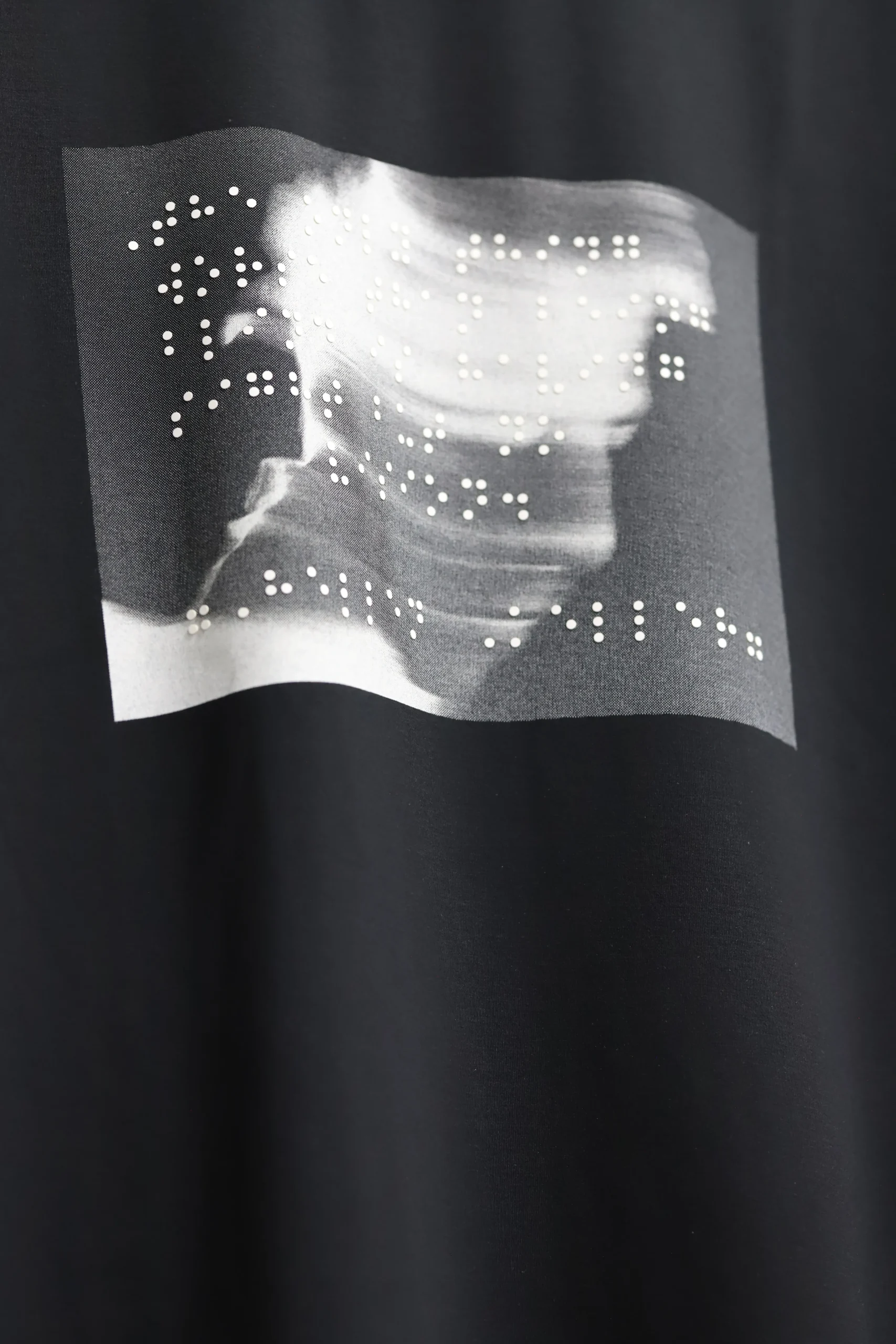 Women's Printed Black Tee - Image 3
