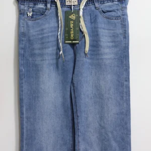 Women’s Navy Blue Flared Jeans – High-Waisted Stretch Denim Pants