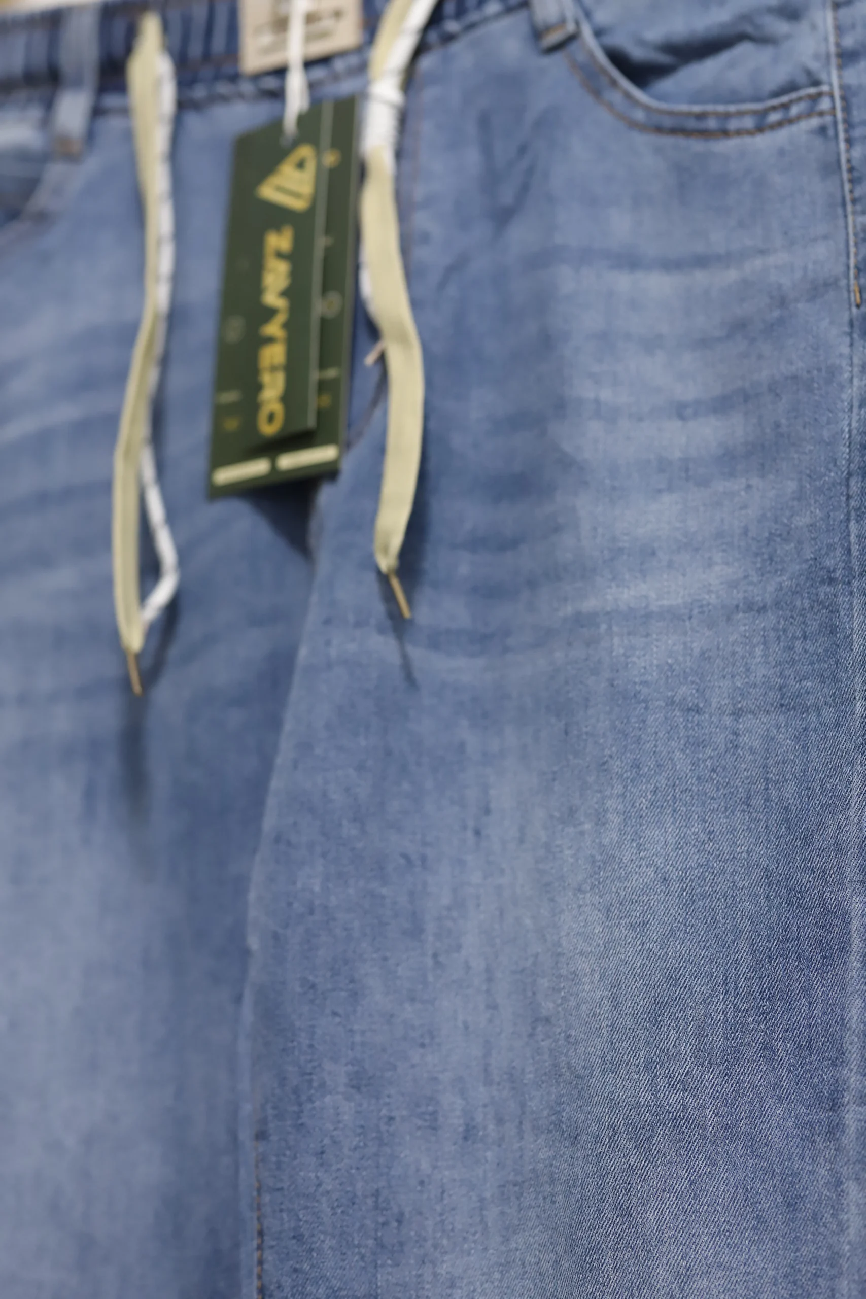 Women’s Navy Blue Flared Jeans – High-Waisted Stretch Denim Pants - Image 4