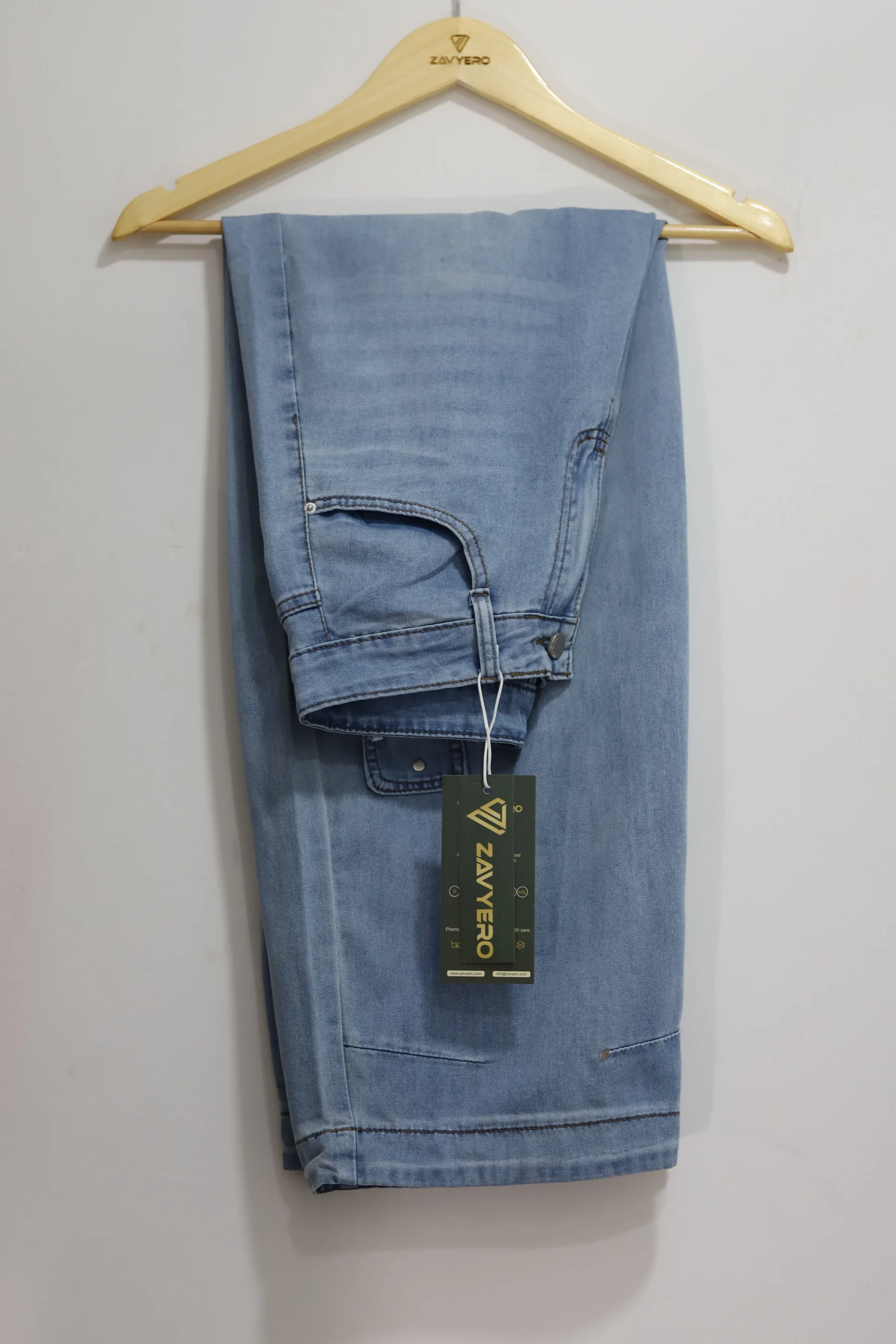 Women’s Plain Light Blue Jeans - Image 3