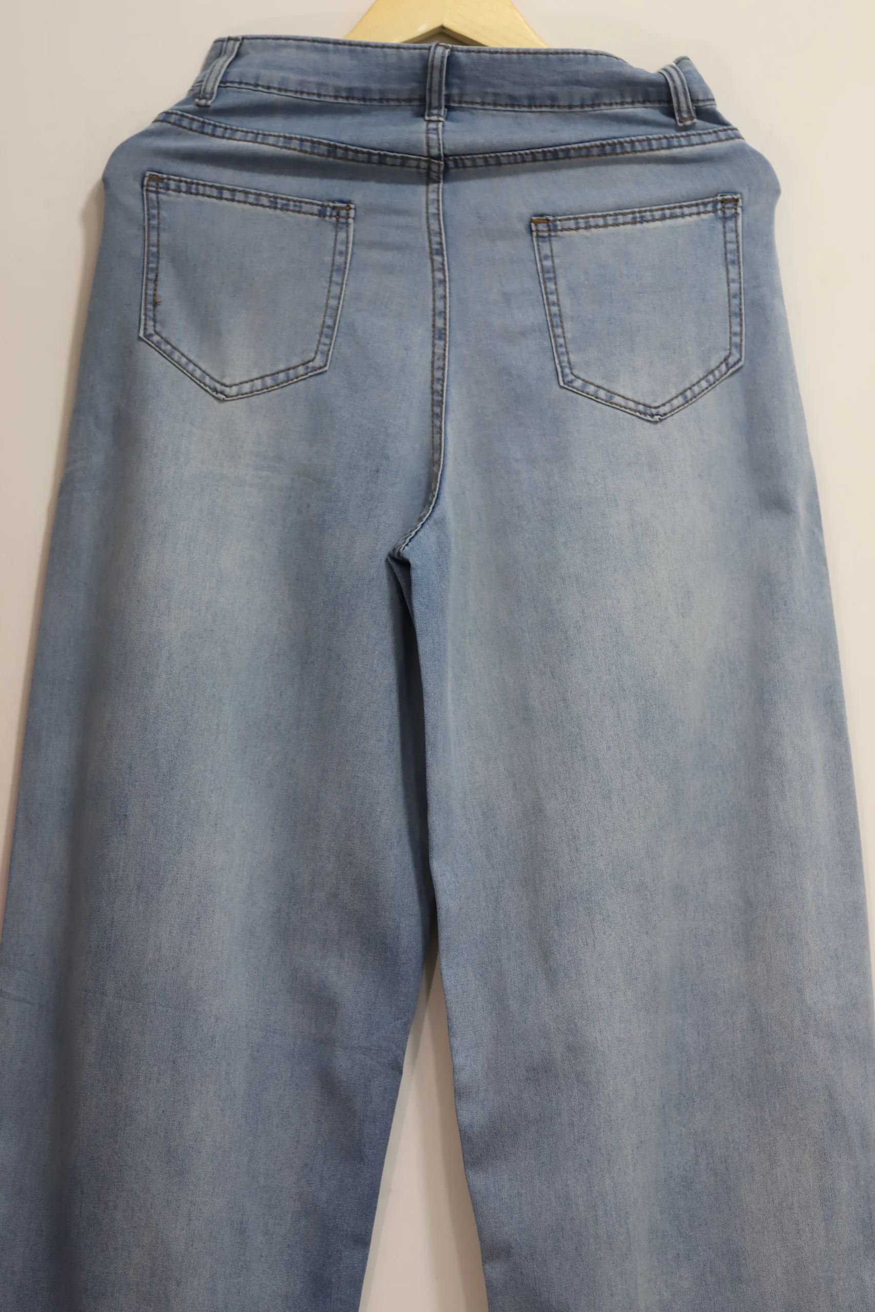 Women’s Plain Light Blue Jeans - Image 6