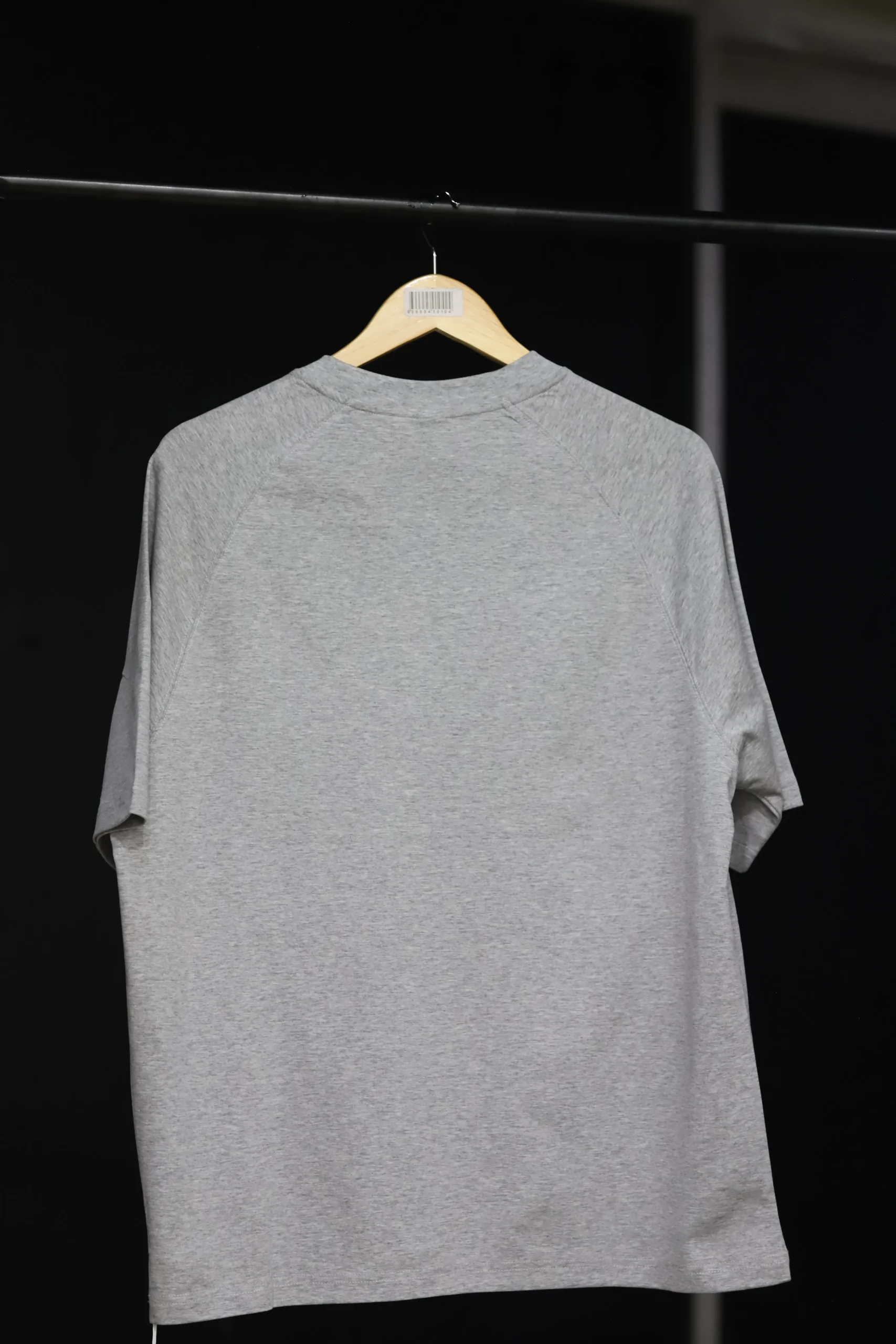 Men's Grey Minimalist Crew Neck T-Shirt - Image 9