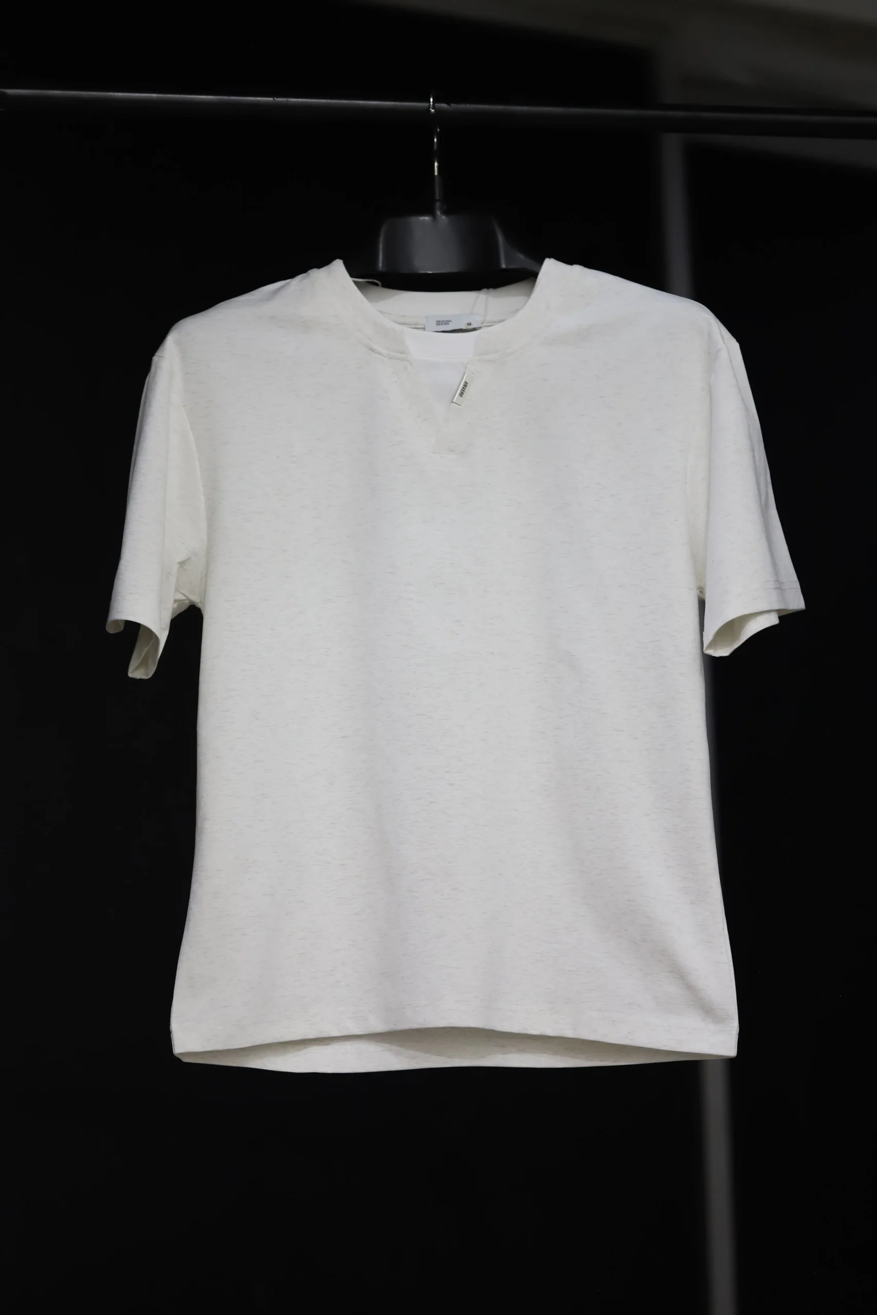 Men's Grey Minimalist Crew Neck T-Shirt - Image 7