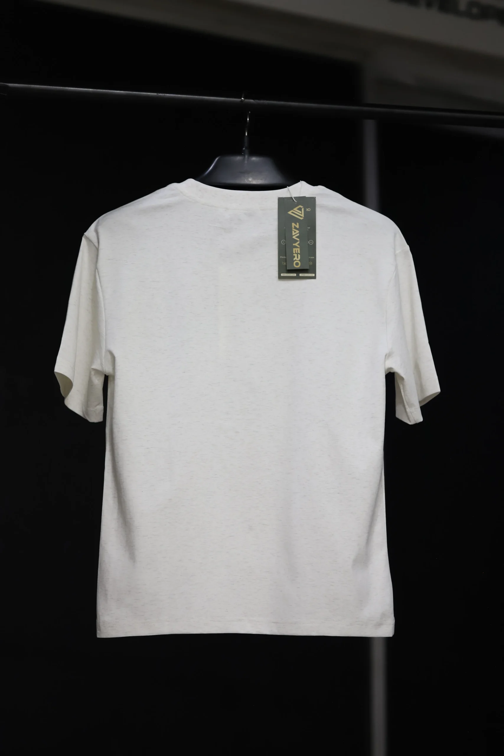 Men's Grey Minimalist Crew Neck T-Shirt - Image 4